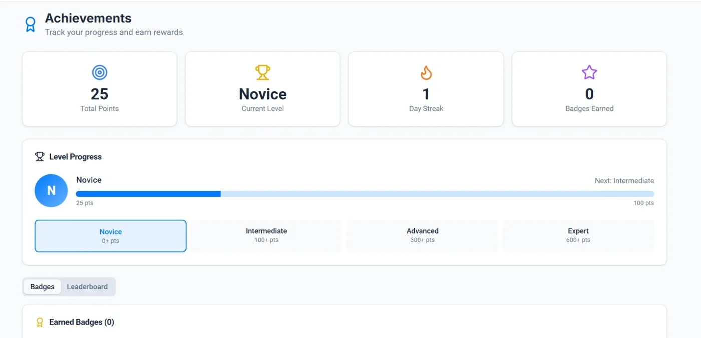 Progress You Can See — a screen from the VivaPrevent learning app